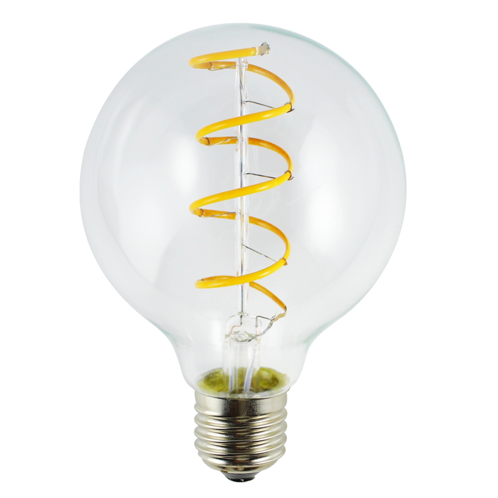 4W G125 Globe Spiral flexible filament LED Bulb