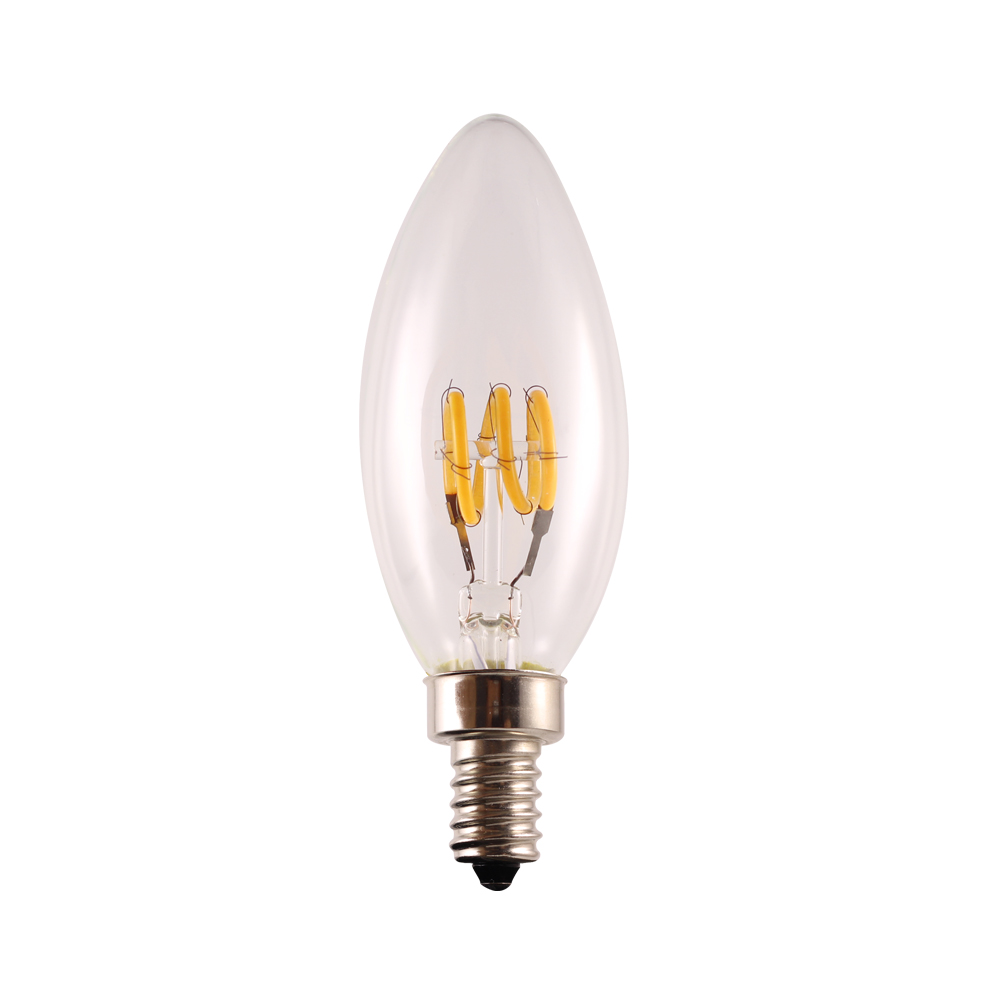 3W C35 curved flexible led filament bulb