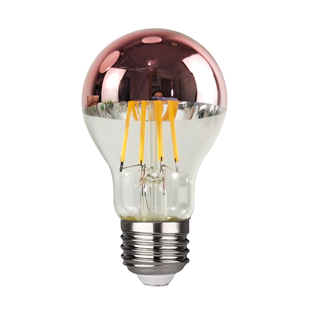 A60 A19 Filament LED Light with Sliver top gold top