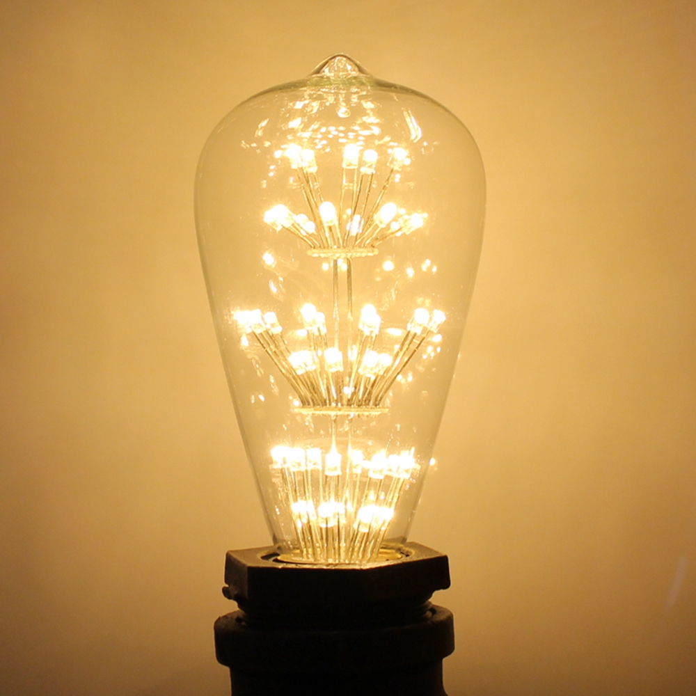  E27 ST64 fireworks led Edison bulb