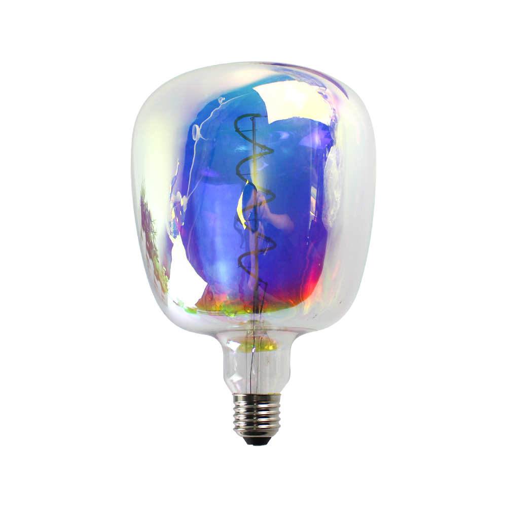 AT140 Rainbow colorful Metallic filament LED bulb