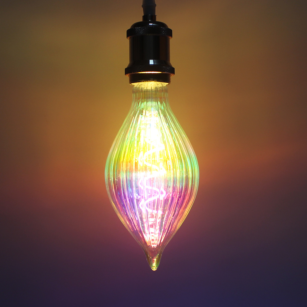 Rugby shape 7-color metallic led filament bulb