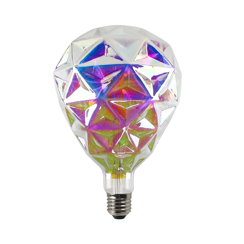 A165 Diamond facet shape metallic filament led bulb
