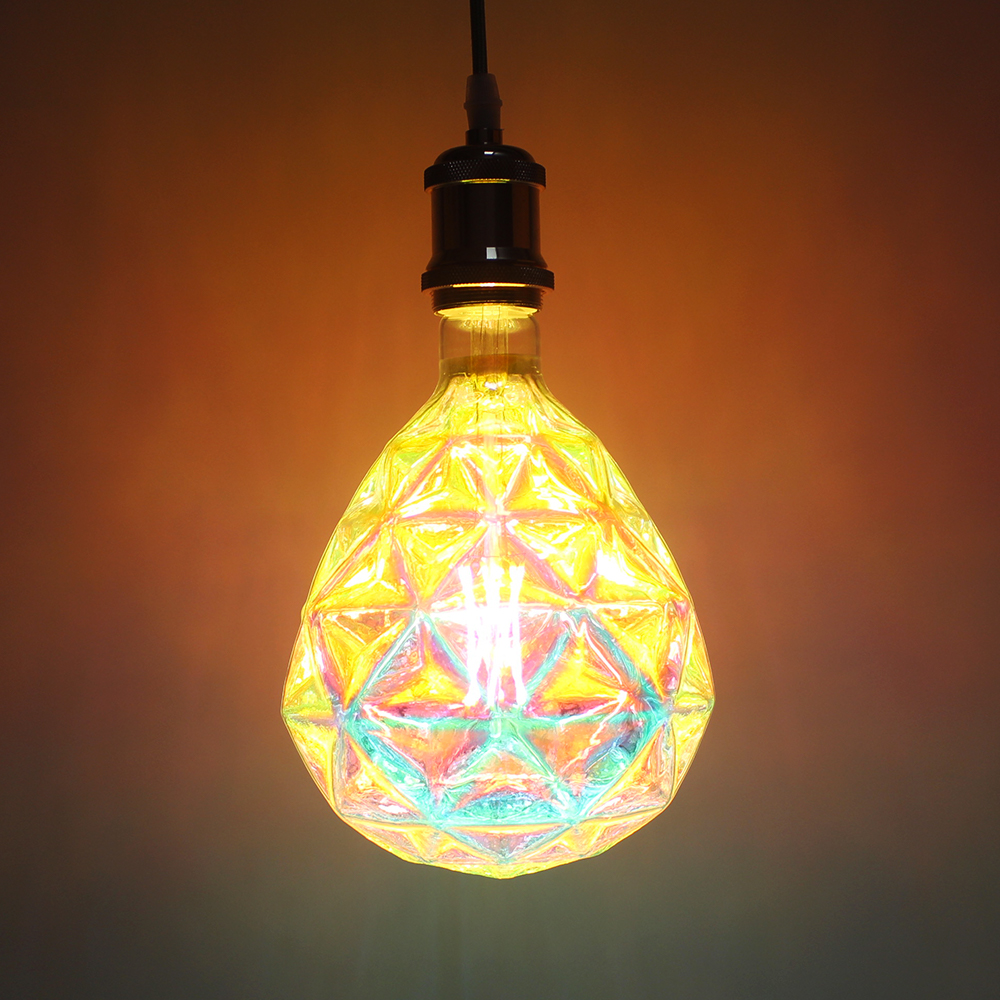 A165 Diamond facet shape metallic filament led bulb