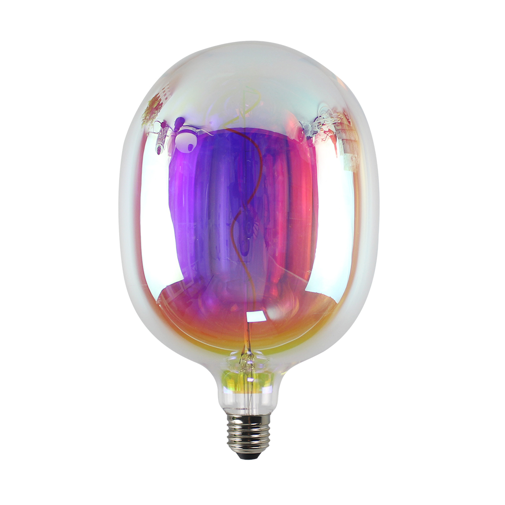 T180 Giant gourd shape metallic rainbow led bulb