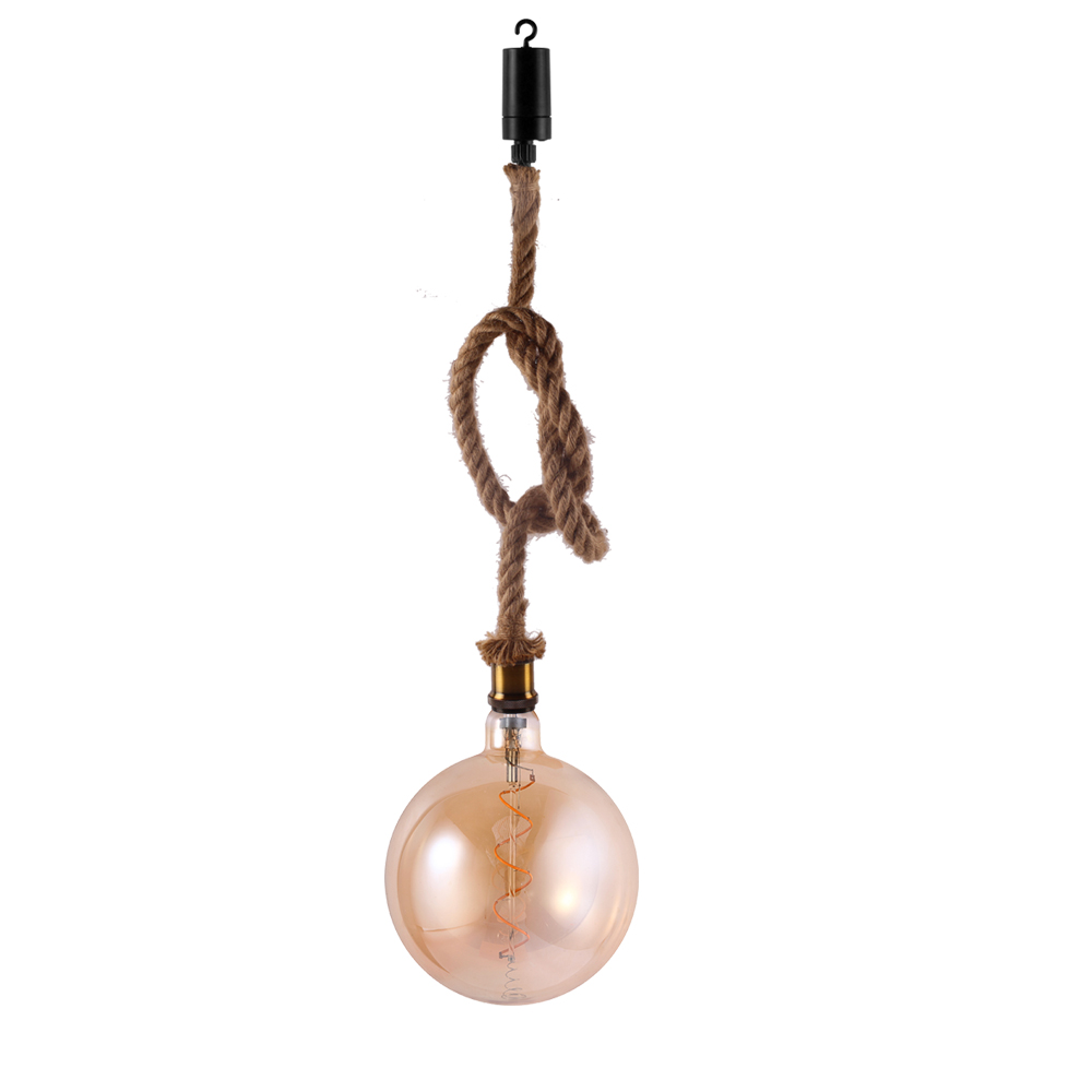 Hemp rope Battery Operated Pendant LED Lamp