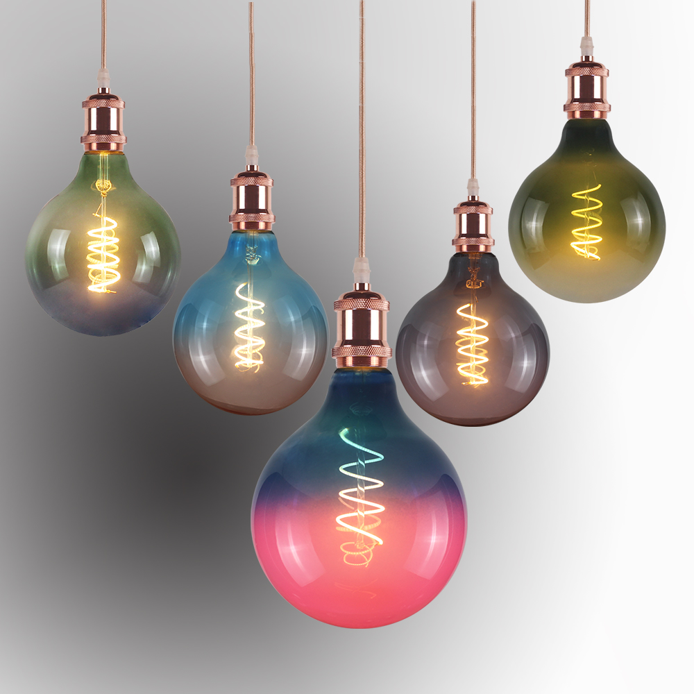 G125 gradient mix-color E27 led decorative bulb