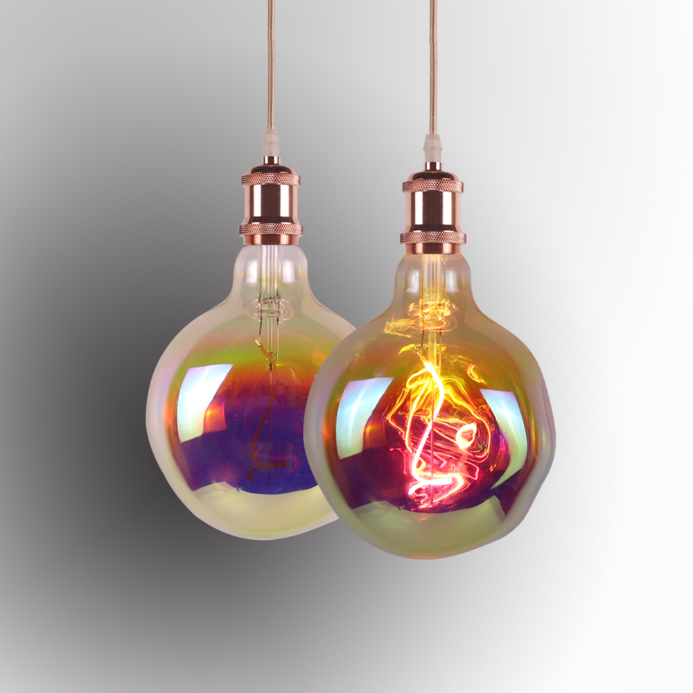 GM125 Grimace shape mettalic gold led filament bulb