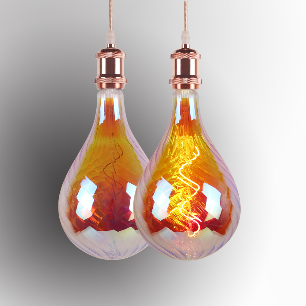 AB165 7-color Metallic decorative led filament bulb