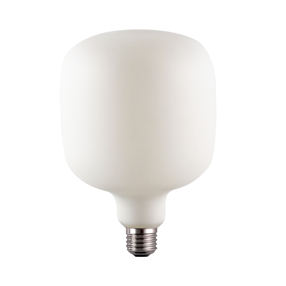 T120 matte white finish led filament bulb