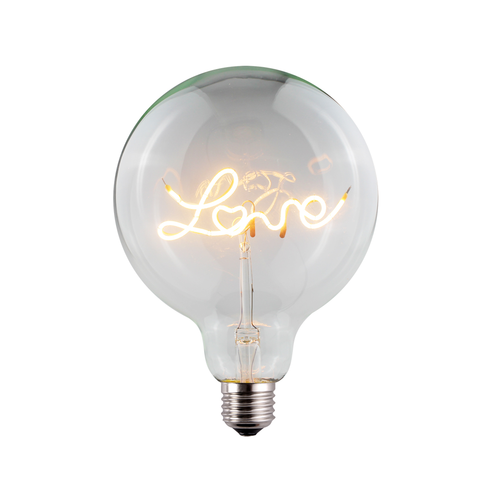 4W G125 Flexible DIY Letters Love LED Filament Bulb for table lamp