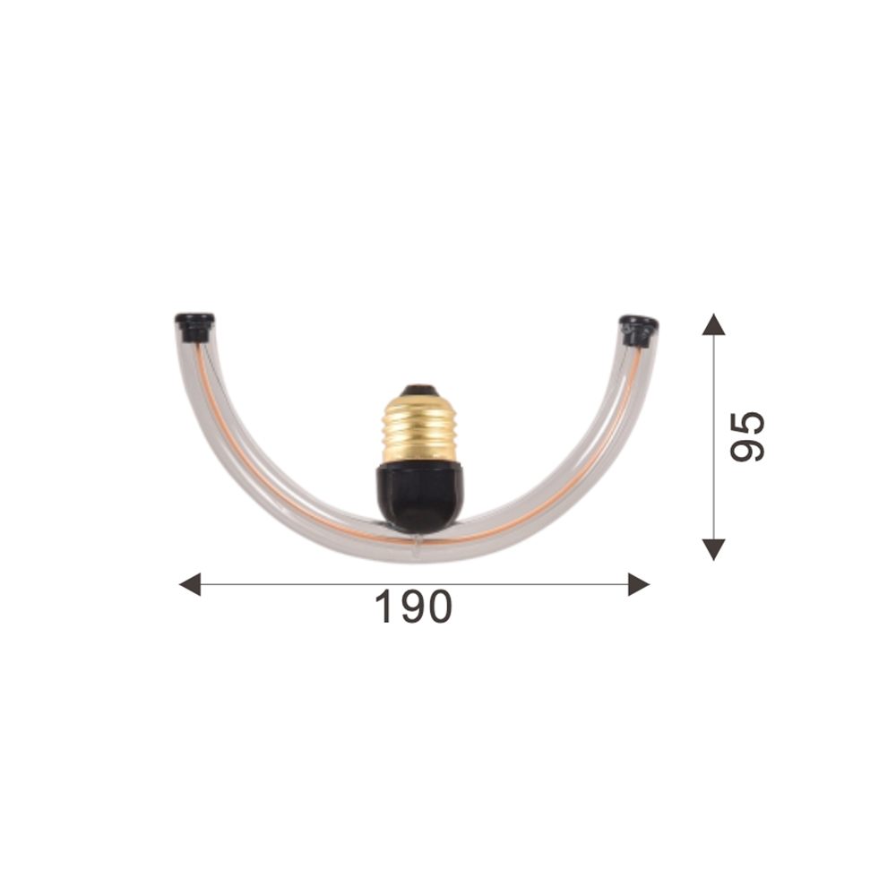 4W C shape artline led filament bulb