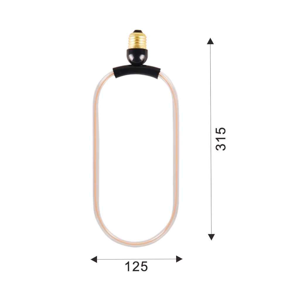 8W Capsule shape led filament bulb