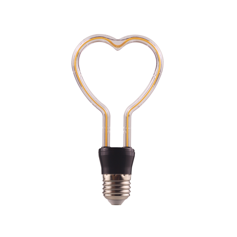 4W Heart shape artline PC led filament bulb