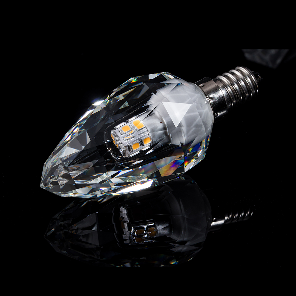 4.3W Dimmable crystal e14 e12 candelabra led bulb