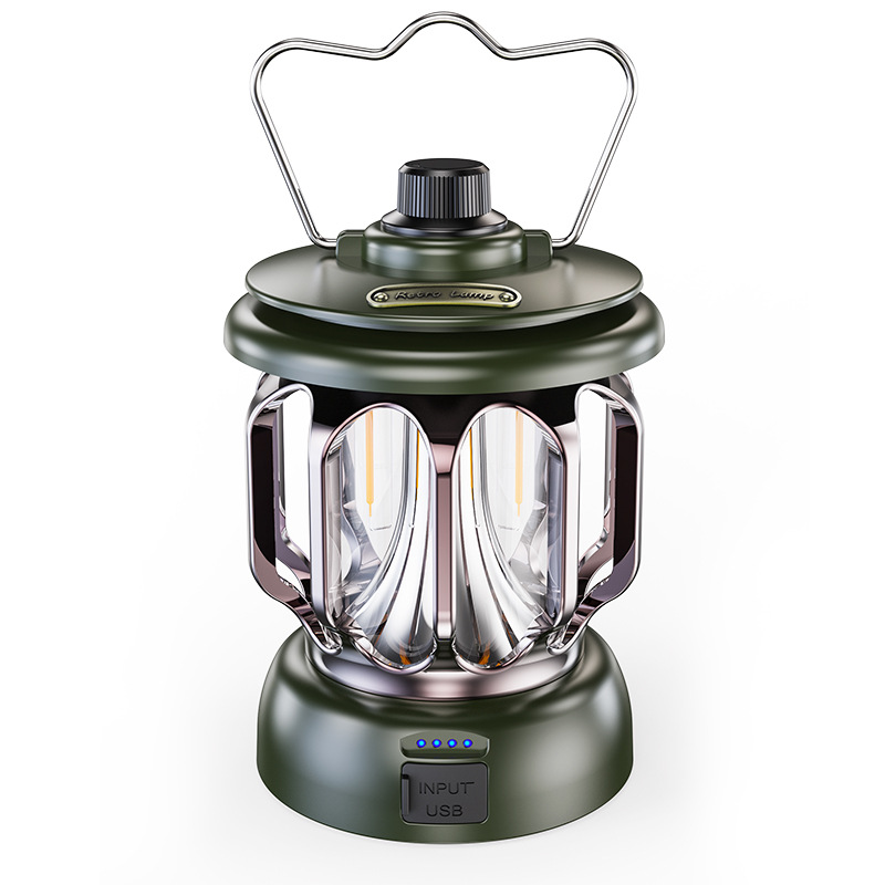 Camping Lantern Rechargeable, Battery Powered Hanging Retro Led Light