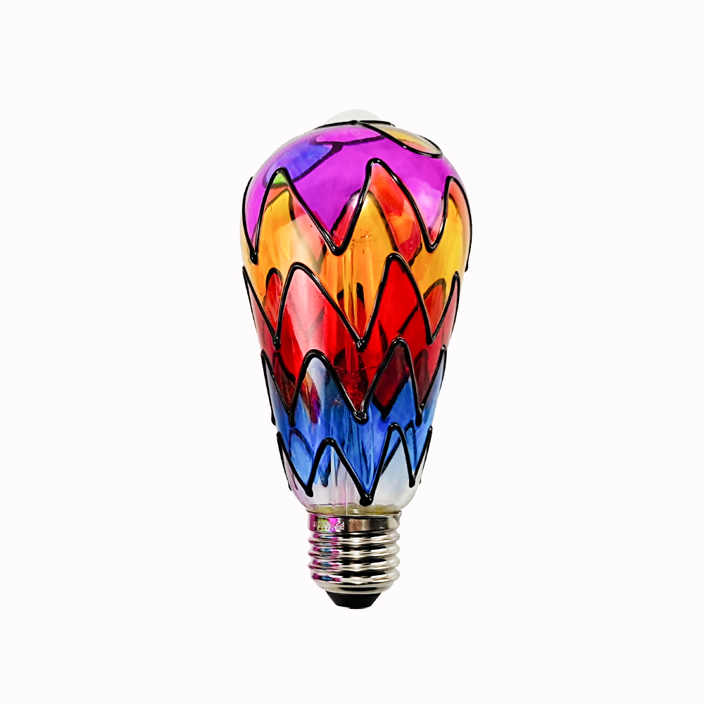 ST64 S21 4W 6W Stained glass Dimmable Colorful LED Light