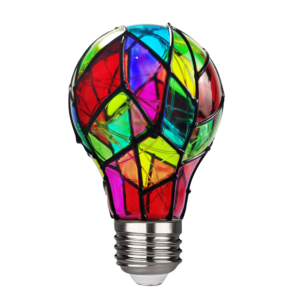 PC cover DC3V Battery Operated Colourful decorative A60 LED bulb